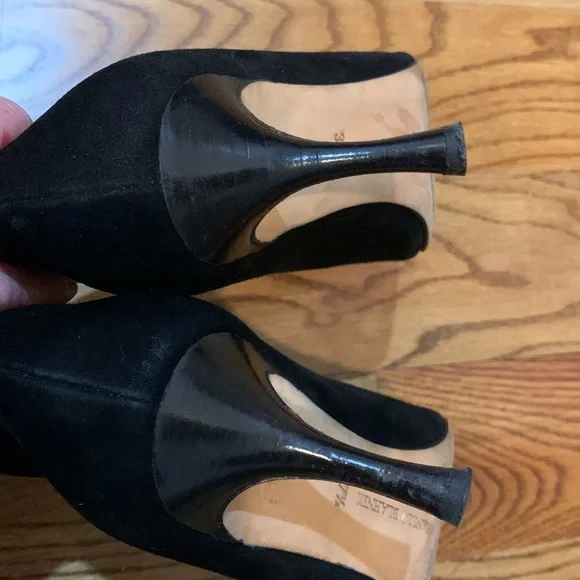 Manolo Blahnik Black Suede Sock Boots - Picture 11 of 16